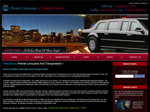 Screenshot of Houston Limousine Rental Services