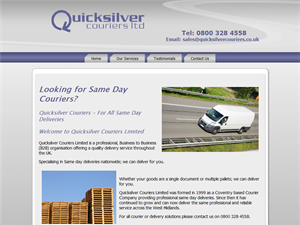 Screenshot of Quicksilver Couriers Limited