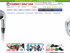 Screenshot of Golf Equipments, Adams Idea Pro Hybrid Iron Sale, Callaway Drivers