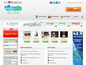 Screenshot of Vimads : Free and Classified Advertising