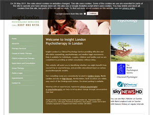 Screenshot of Psychotherapists London