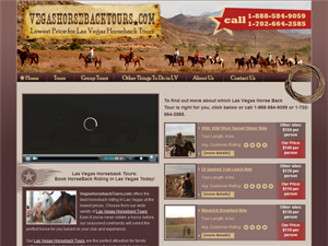 Screenshot of Las Vegas Horseback Tours at Affordable Prices