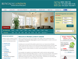 Screenshot of Residential Property Letting London