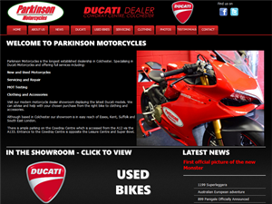 Screenshot of Parkinson Motorcycles