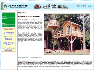 Screenshot of Go out and play - Swing Sets and Treehouses