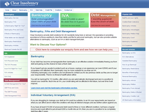 Screenshot of Clear Insolvency