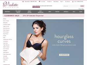 Screenshot of Vedette Shapewear