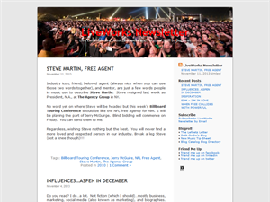 Screenshot of LiveWorks Newsletter