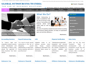 Screenshot of Global Outsourcing India, Delhi, 