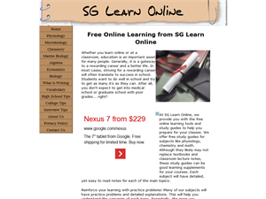 Screenshot of SG Learn Online