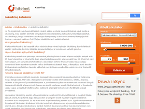 Screenshot of Lakaslizing kalkulator