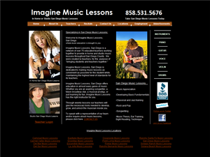 Screenshot of San Diego Music Teachers