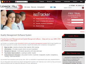 Screenshot of isoTracker Document Control Software