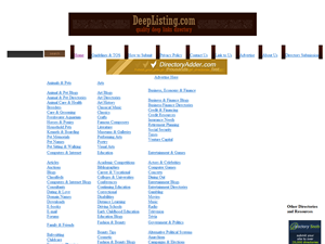 Screenshot of Deep Listing Web Directory