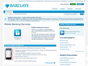 Screenshot of Text Banking