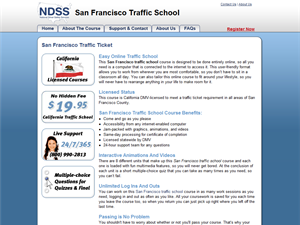 Screenshot of Online Traffic School San Francisco