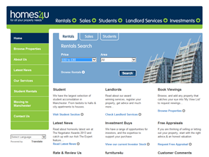 Screenshot of Student Accommodation Manchester