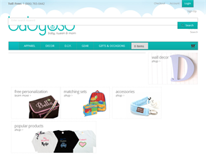 Screenshot of Personalized Baby Gifts