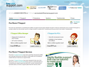 Screenshot of IT Support Services UK