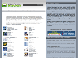 Screenshot of Website Promotion Business Directory