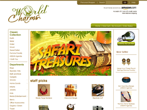 Screenshot of Organic gifts, luxury and world culture items 