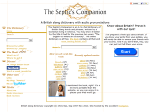 Screenshot of A British Slang Dictionary