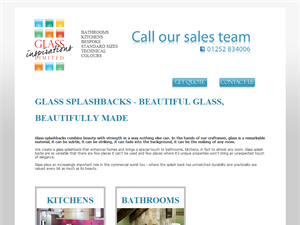 Screenshot of Splashbacks by Glass Inspirations