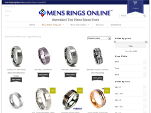 Screenshot of Tungsten Jewelry