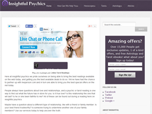 Screenshot of Free Psychic Reading