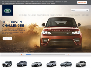 Screenshot of SUV 4x4 from Land Rover Australia