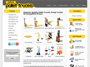 Screenshot of Pump Trucks and Pallet Trucks