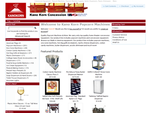 Screenshot of Commercial Popcorn Machines