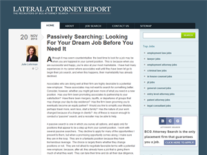 Screenshot of Lateral Attorney Report