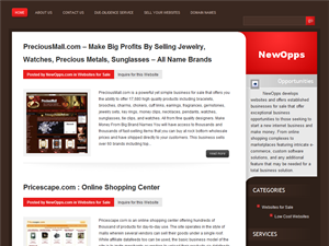 Screenshot of NewOpps.com : Internet Businesses for Sale