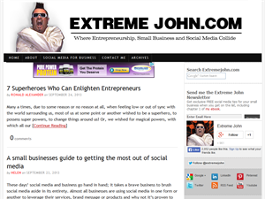 Screenshot of Official Extreme John Blog