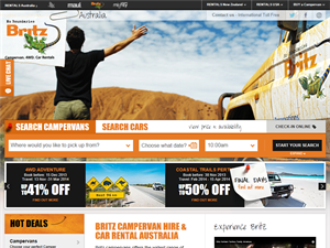 Screenshot of Motorhome Hire - Britz