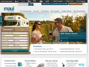 Screenshot of Campervan Hire - Maui