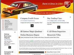 Screenshot of Stretch limousine for sale