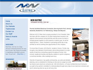 Screenshot of NCNElectric Electrical Contractor