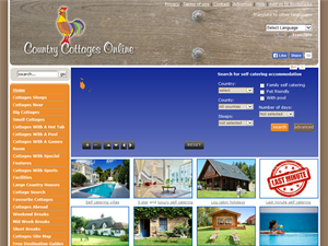 Screenshot of Self Catering Accommodation in the UK and Overseas