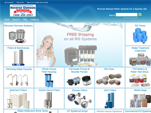 Screenshot of Reverse Osmosis Water Systems