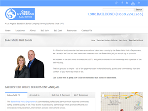 Screenshot of Bakersfield California Jail Bail Bondsman