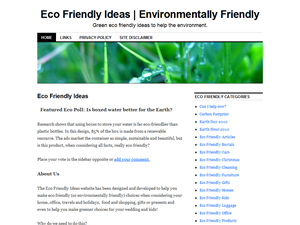 Screenshot of Environmentally Friendly Ideas