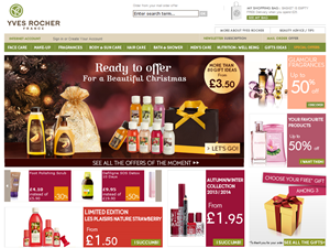 Screenshot of Natural Beauty Products Online - Yves Rocher