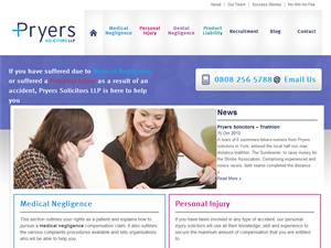 Screenshot of Pryers Solicitors