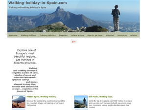 Screenshot of Walking and Trekking Holidays in Spain