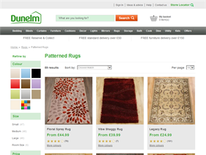 Screenshot of Patterned Rugs