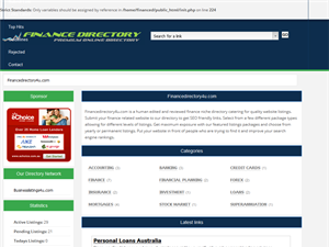 Screenshot of Financial Directory - Financedirectory4u.com