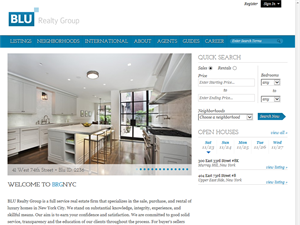 Screenshot of BLU Realty Group NYC - Apartments - Houses - Rent or Sale