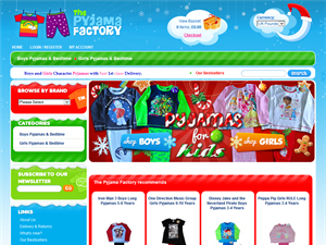 Screenshot of The Pyjama Factory Com